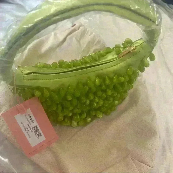 Cult Gaia Gia Beaded Satin Shoulder Bag - Picture 3 of 10